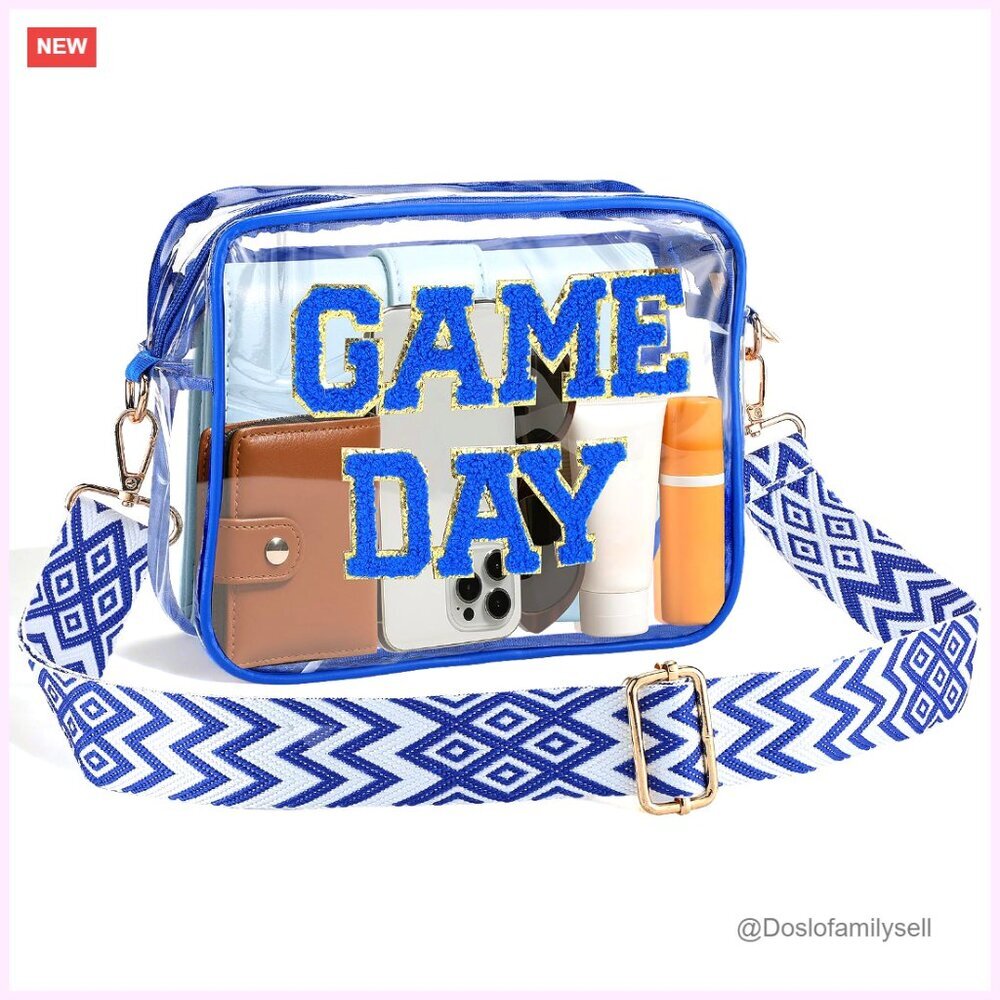 Clear Stadium Bag 9x7x2.5 Inches Crossbody Purse PVC Waterproof
